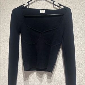 Abercrombie & Fitch black Long Sleeve Top